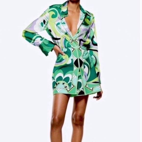 ZARA Green Mod 60’s inspired skirt NWT XS ST Patrick’s Day SALE 🍀 💚 - Picture 10 of 10